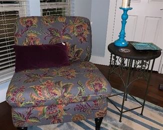 $125 Floral chair 
$145 Wool Rug 8x11