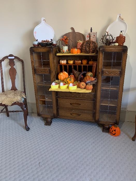 Antique Secretary and fall decor