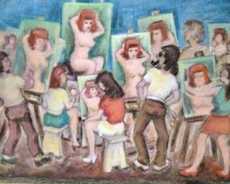 W F Kaeser Original Pastel - Art Studio
