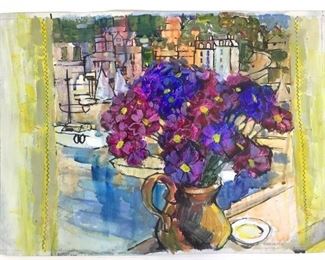 F.G.Wills 1976 Acrylic & Wash on Paper
