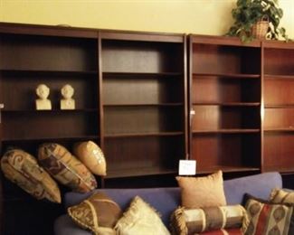 Two double bookshelves. Bring your own strong people to move your large items. 