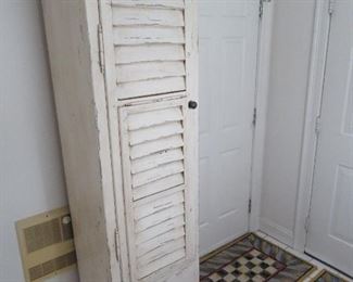 Antique shutter door cabinet