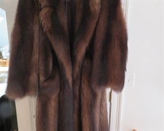 Saks 5th Ave long fur coat