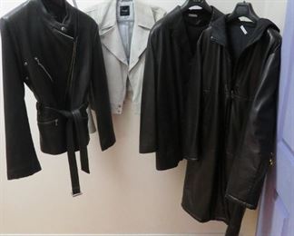 Leather outerwear includes: Opifex; I.Maestri; Reilly Olmed; suede Theory