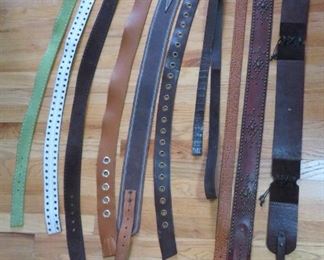 Assorted belts includes Italian designers and Prada, MiuMiu