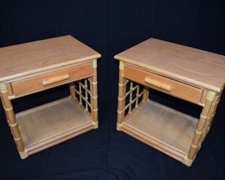 Rattan/ Bamboo Dresser and Night Stand Set