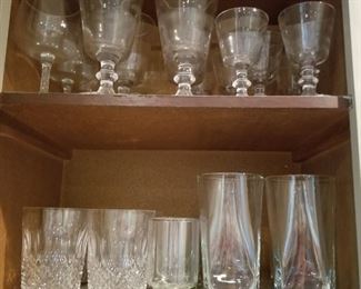 Wateford crystal Stemware and tumblers, water glasses, etc. varying prices.  Come and see!