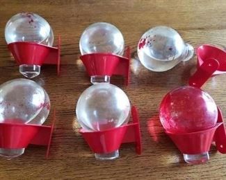 6 Red Comet Fire grenades (circa 1940's) - unused