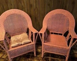 2 wicker chairs 