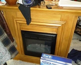 an electric fire place, just in time for Christmas!