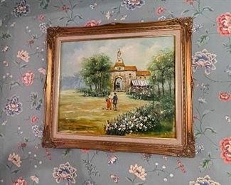 K Woods Oil Painting Framed