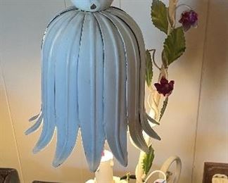 Tole Floral Lamp