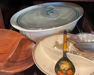 casserole baker, Divided Dish, Wooden Bowls
