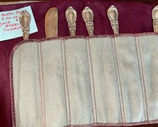 Lunt Sterling Silver American Victorian Individual Butter Knives