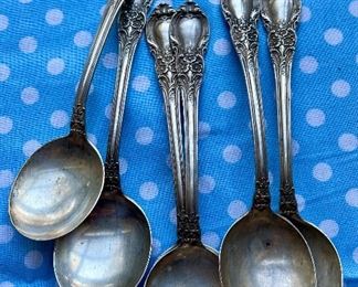 American Victorian sterling Silver soup Spoons