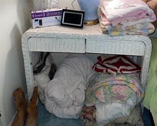 Quilts, Bed Spreads, Boots, Wicker Desk