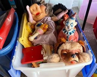 Vintage Toys Miss Piggy Puppet, Busy box toys
