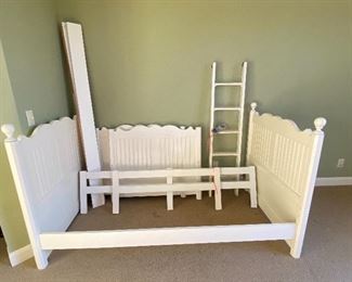 Solid Twin over Twin Bunk Bed Set with Side Rail and Ladder