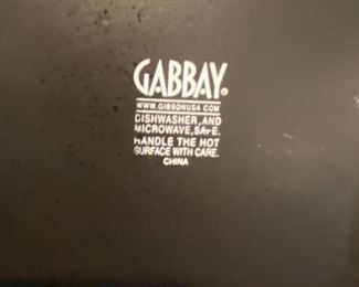 Label on the Gabbay Dinnerware Set