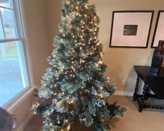 7' Lighted Christmas Tree, Framed Photography, Drop Leaf Table