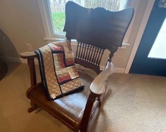 Solid Antique Rocking Chair