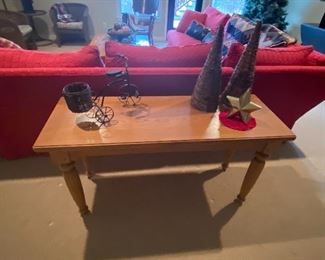 Light Oak Sofa Table, Christmas Decor, Bicycle Decor