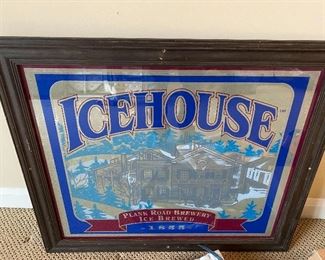 Vintage Icehouse Pub Mirror Sign 