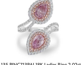 Lot 366 Fancy Pink Diamond Ring