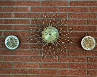 Vintage LUX starburst MCM clock