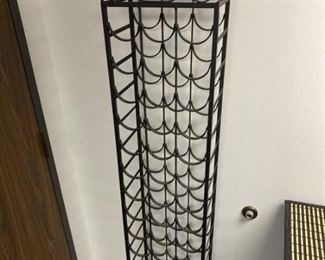 For your consideration is this Tall 51-Bottle Iron Wine Rack, Cast iron