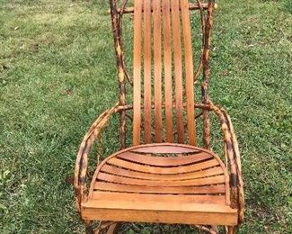 HICKORY WOOD ROCKING CHAIR. PRISTINE CONDITION. VERY COMFORTABLE.