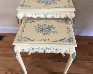 HAND PAINTING NESTING TABLES
