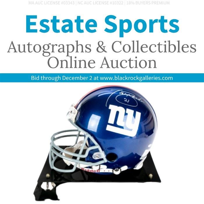 ESTATE SPORTS AUTOGRAPHS AND COLLECTIBLES... starts on 11/23/2021