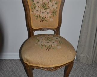 Vintage needle point chair