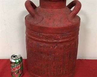 Antique 5 gallon metal can