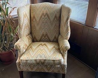 Who doesn't love a high back flame stitch chair 