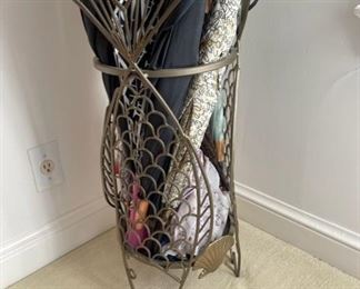 $100  COASTAL INSPIRED FISH METAL UMBRELLA STAND

 WHY WE LOVE IT:

 A great piece to add a little whimsy into your entry.  This very sturdy umbrella stand gives a nod to vacations at the coast while remaining functional.  

 DETAILS + DIMENSIONS:

 25.5H X 13D
 

CONDITION: This is a vintage piece that has been well cared for and is in very good condition with only minor signs of wear to be expected with use and age.  Please refer to photos for a more detailed look at condition.  We make every attempt to list and photograph any defects or signs of wear that are significant to this sale. 

 

LOCAL PICK UP ALEXANDRIA, VA.  BUYER IS RESPONSIBLE FOR ANY NECESSARY DISASSEMBLY AND ALL COSTS ASSOCIATED WITH SHIPPING OR PICK UP.