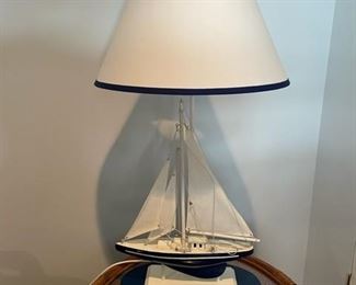 PACIFIC COAST LIGHT SAIL BOAT LAMP 31"T
