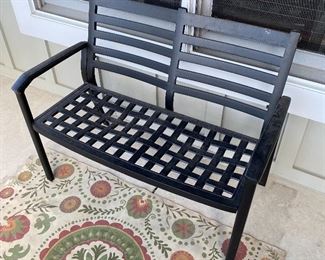 Metal bench for patio/porch.