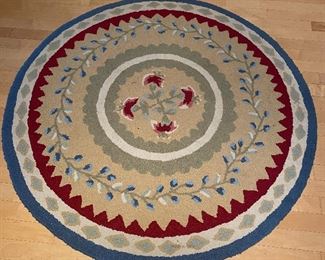 Circular rug by Kaleen (India).