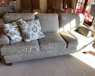 Upholstered couch by Huntington House.