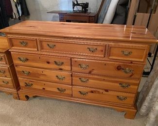 Three-drawer bureau w/mirror by Lexington (mirror shown in photo that follows).