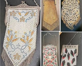 Antique mesh purse bags by Mandalian - mint condition