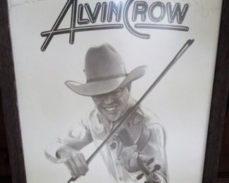Texas Music Poster signed by Alvin Crow and Jason White