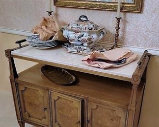 Mid-century server with marble top