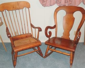 Antique wood rocking chairs