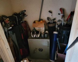 Golf clubs and supplies: shoes, bags, Ts, balls, etc.
