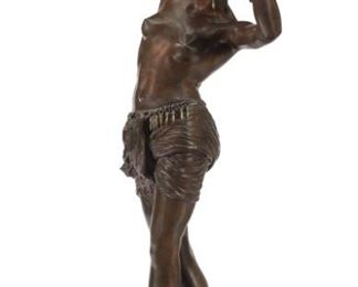 1065
Gustave Louis Nast
b. 1826, French
"La Danse Des Oeufs (The Dance Of Golden Eggs)"
Patinated and gilt bronze
Signed in the cast: G. Nast
76" H x 25" W x 21" D
Estimate: $20,000 - $30,000