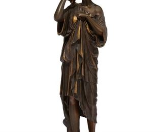 1179
A Patinated Bronze Statue
Late 19th/Early 20th Century
Signed: Societe Des Bronzes
Depicting a standing Grecian woman
26.25" H x 7.875" W x 6.75" D
Estimate: $1,000 - $1,500