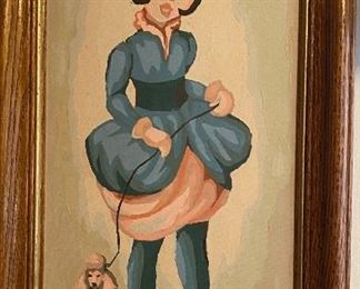 Girl and Pink Poodle Print